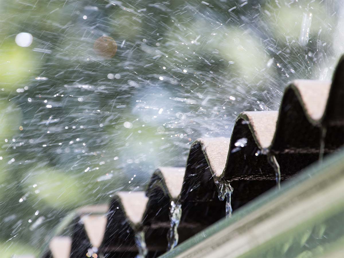 rain or hail on roof